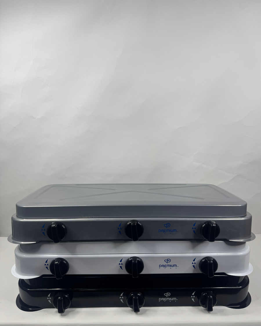 ESTUFAS DE MESA DE GAS PREMIUM 3 HORNILLAS PREMIUM